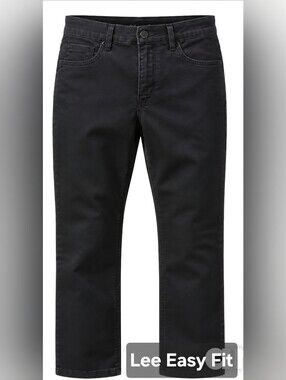 Ladie's Lee Easy Fit Black Stretch Jeans - Classic Slim Fit
